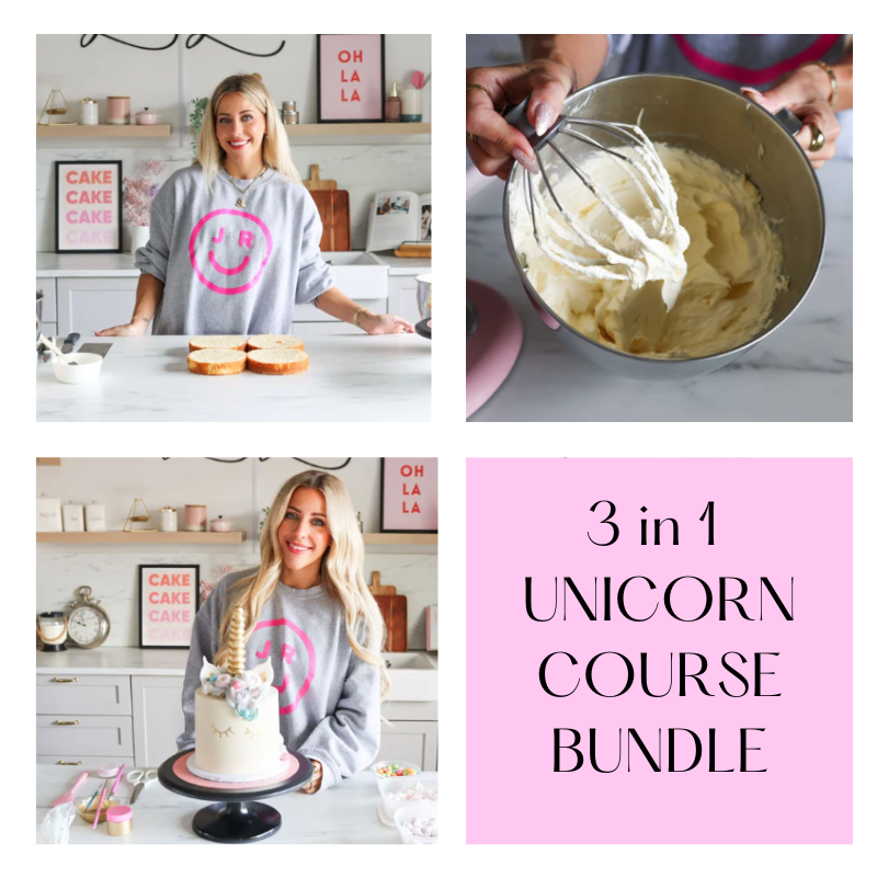 ONLINE 3 in 1 - Sponge, Buttercream and Unicorn Dreams Cakes - Jenna Rae Cakes