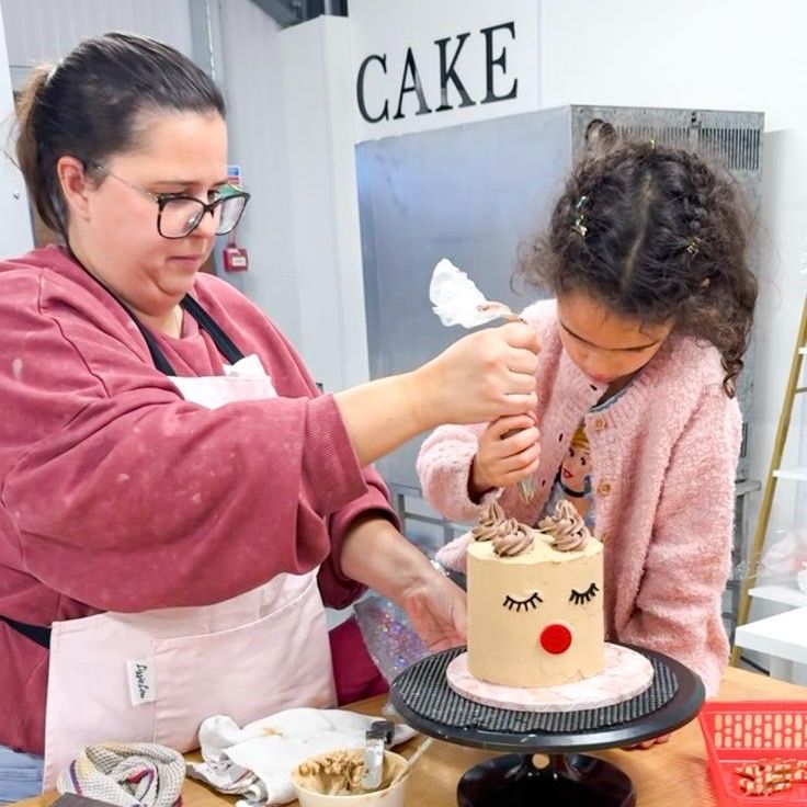 Child with Adult Christmas Rudolf Cake Decorating Class with ChellBells Cakes (approx 6-18 Year Olds)