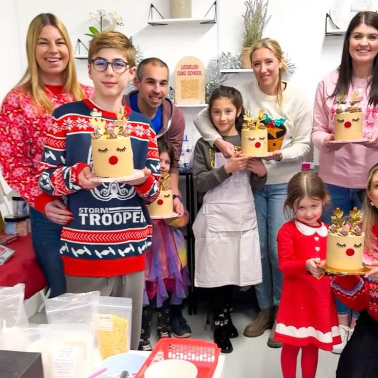 Child with Adult Christmas Rudolf Cake Decorating Class with ChellBells Cakes (approx 6-18 Year Olds)
