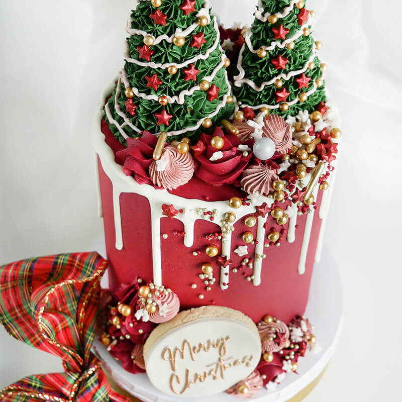 Mini Christmas Tree Cake Class with ChellBells at The LissieLou Cake School