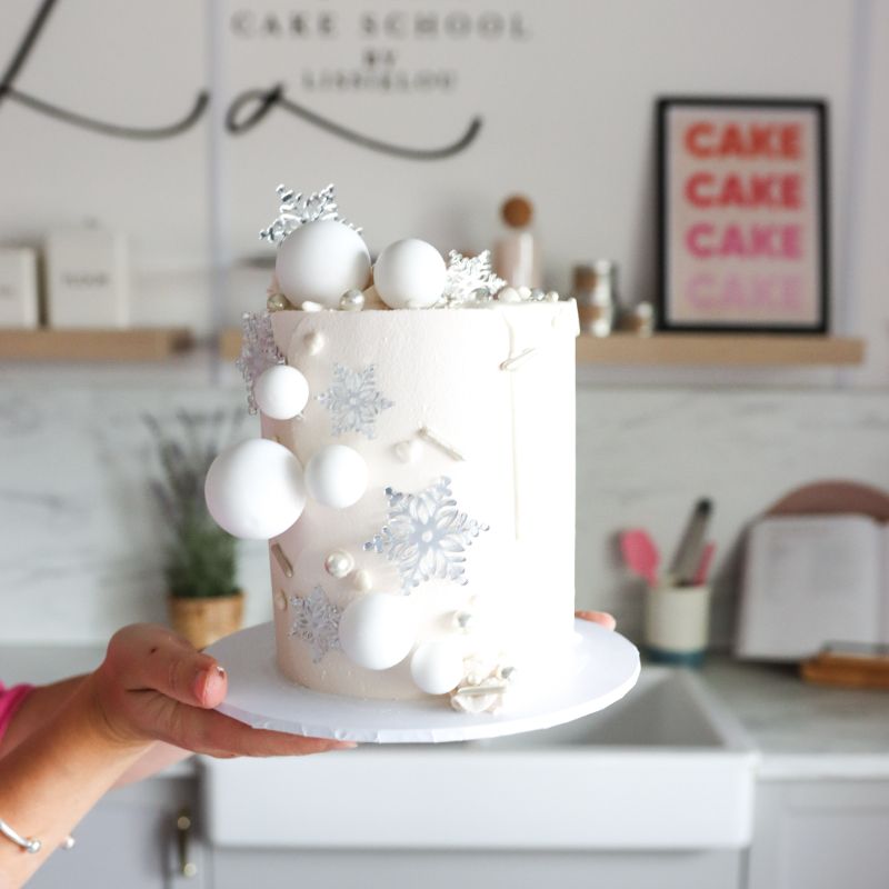 Winter Wonderland Christmas Cake for Beginners with LissieLou's Baker