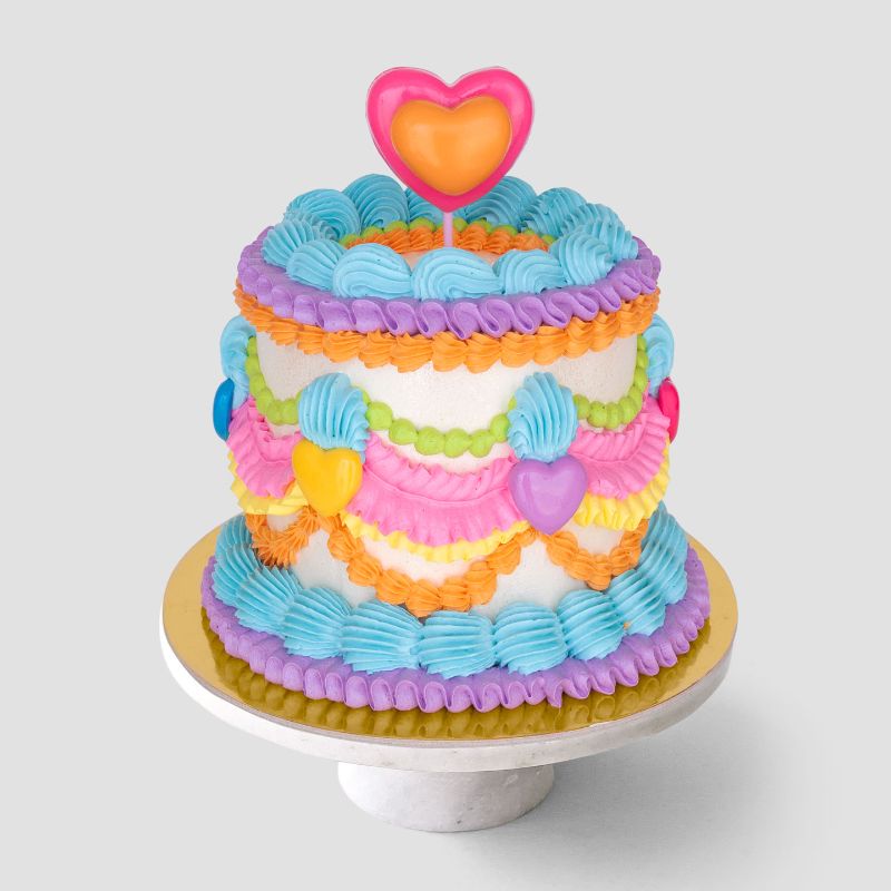 ONLINE How to make a Rainbow Frills Cakes - Jenna Rae Cakes