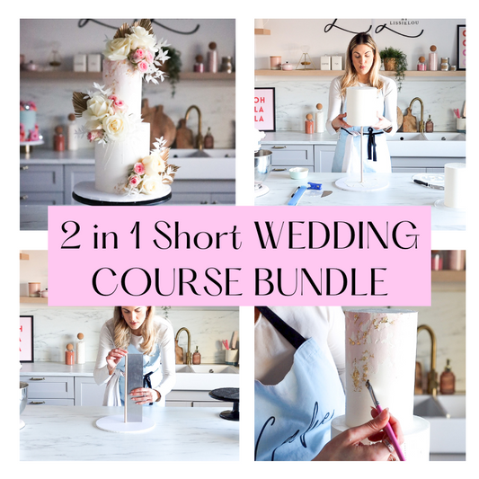 ONLINE 2 in 1 Wedding Cake Course Bundle - How to Stack a Two-Tier and Floral Wedding Cake Course - ChellBells