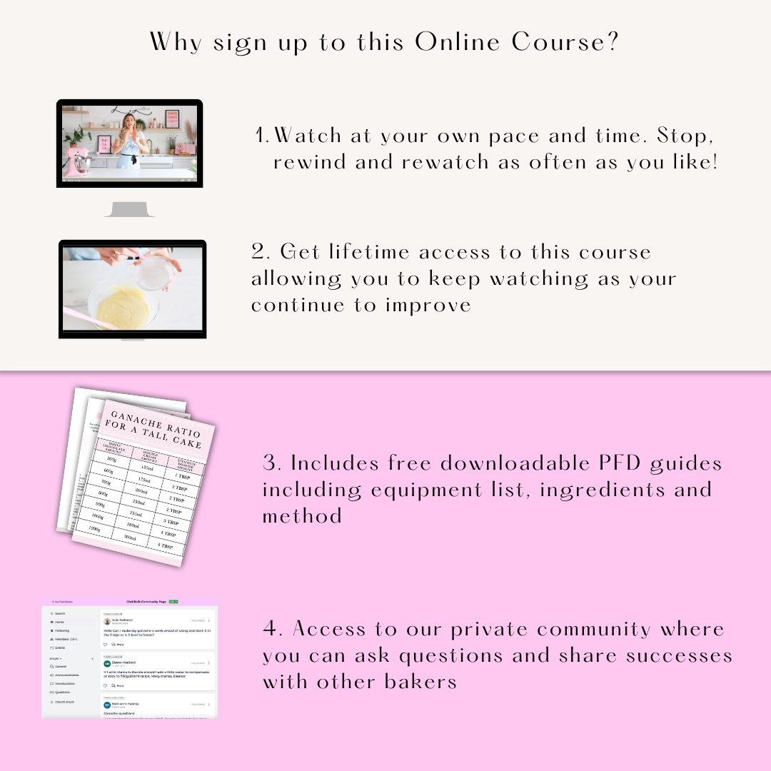 ONLINE The Advanced Ultimate Ganache Masterclass Online Course - ChellBells Cakes