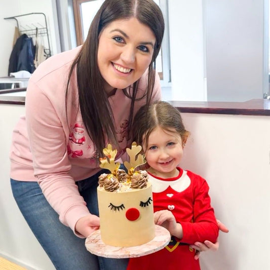 Child with Adult Christmas Rudolf Cake Decorating Class with ChellBells Cakes (approx 6-18 Year Olds)