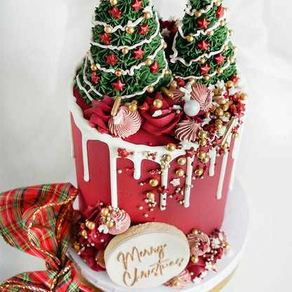 Mini Christmas Tree Cake Class with ChellBells at The LissieLou Cake School