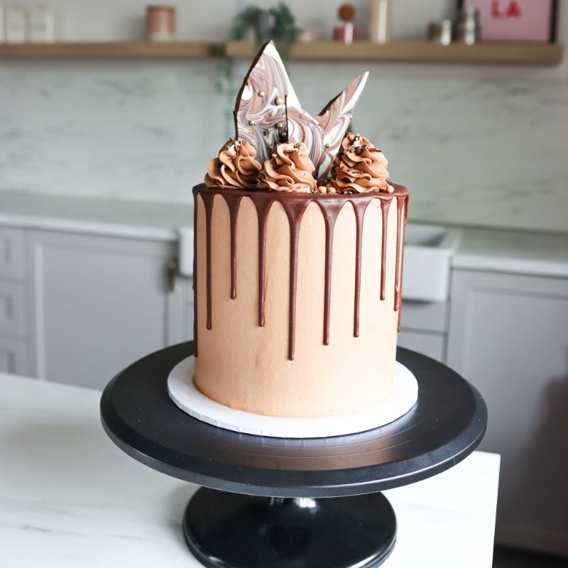 Chocolate Drip and Marble Chocolate Shard Cake Class at The LissieLou Cake School