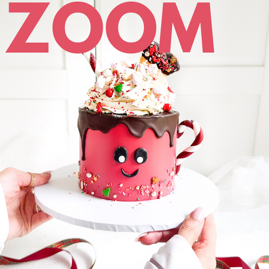 ONLINE ZOOM Hot Chocolate Christmas Cake Decorating