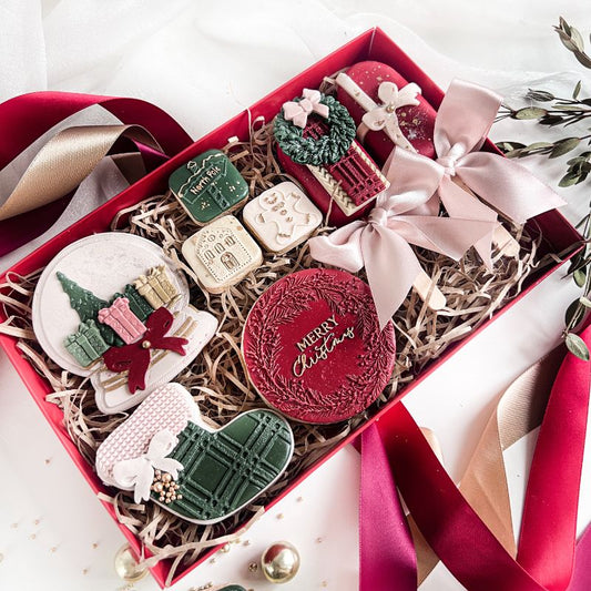 Deluxe Christmas Treat Box Cookie Decorating Class with ChellBells at The LissieLou Cake School